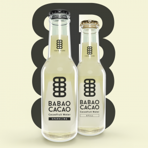 Babao Cacao Cacaofruit Water Still and Sparkling Glass Bottle